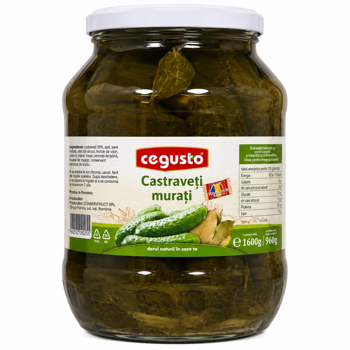 Cegusto Concombres Saumure 1,6 kg