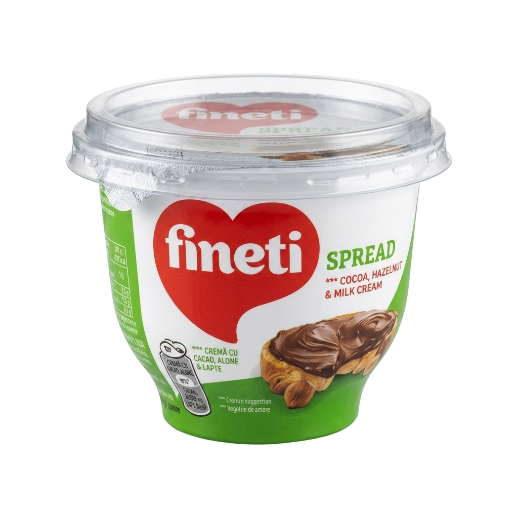Fineti Spread Cremă de cacao, alune și lapte 200g