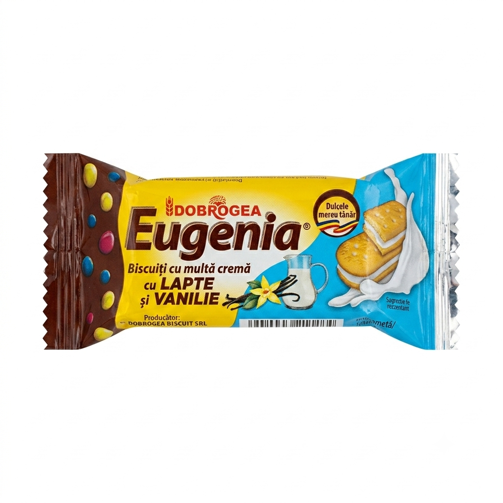 Eugenia Biscuits Crème Abondante au Lait et à la Vanille 36g