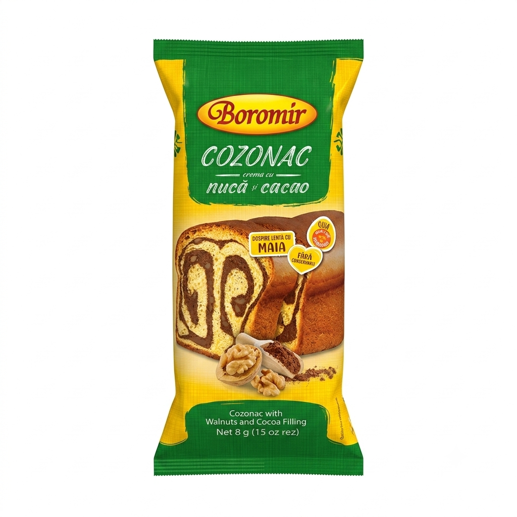 Boromir Cozonac à la crème de noix et de cacao 450g