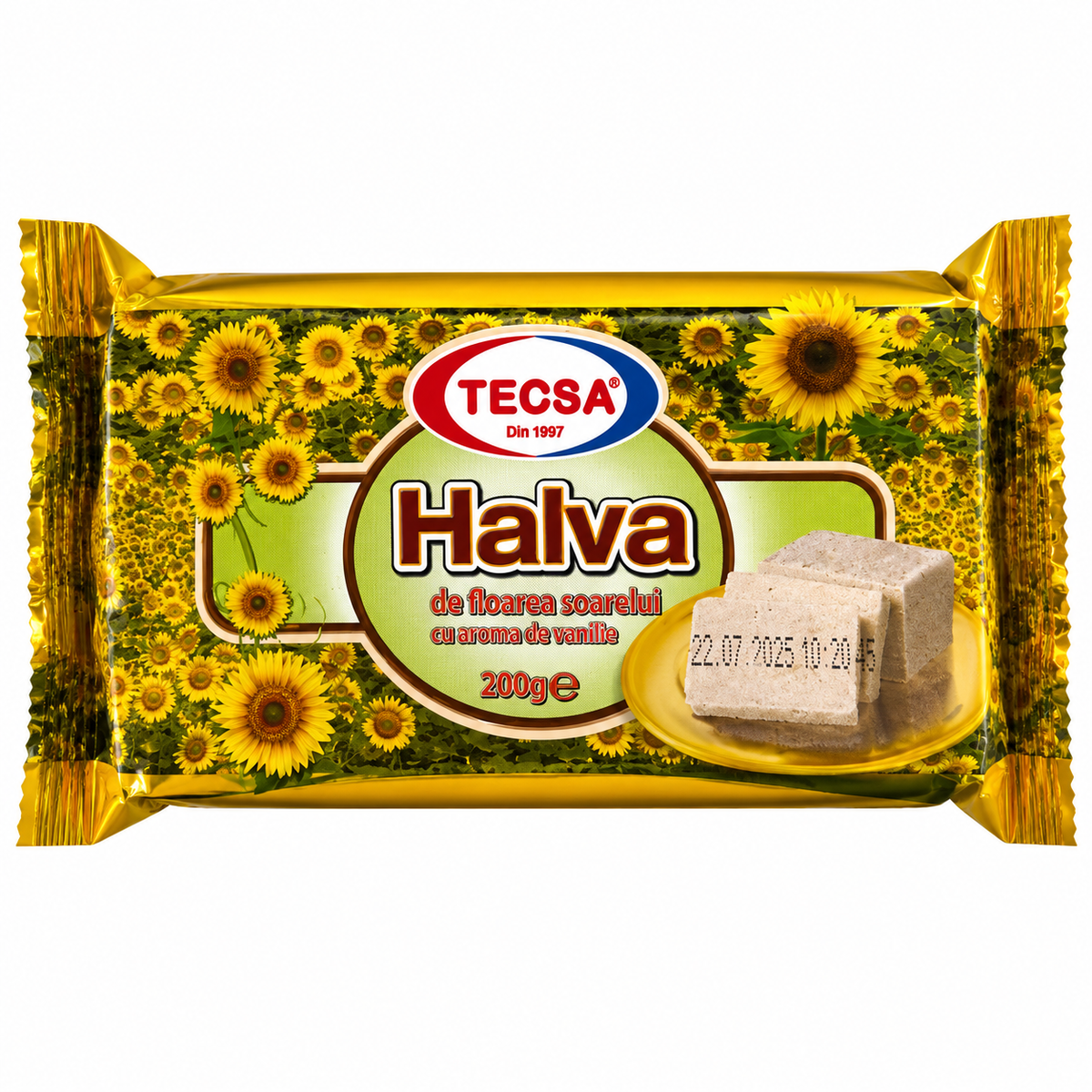 TECSA Halva de Floarea Soarelui cu Aromă de Vanilie 200 g
