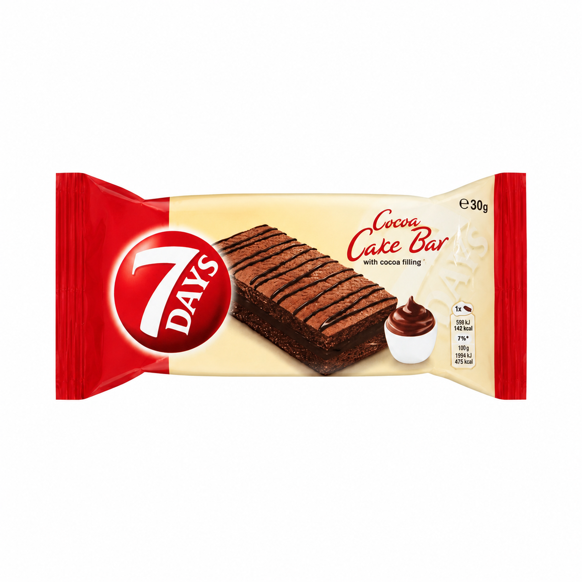 Barre gâteau 7Days cacao 30g