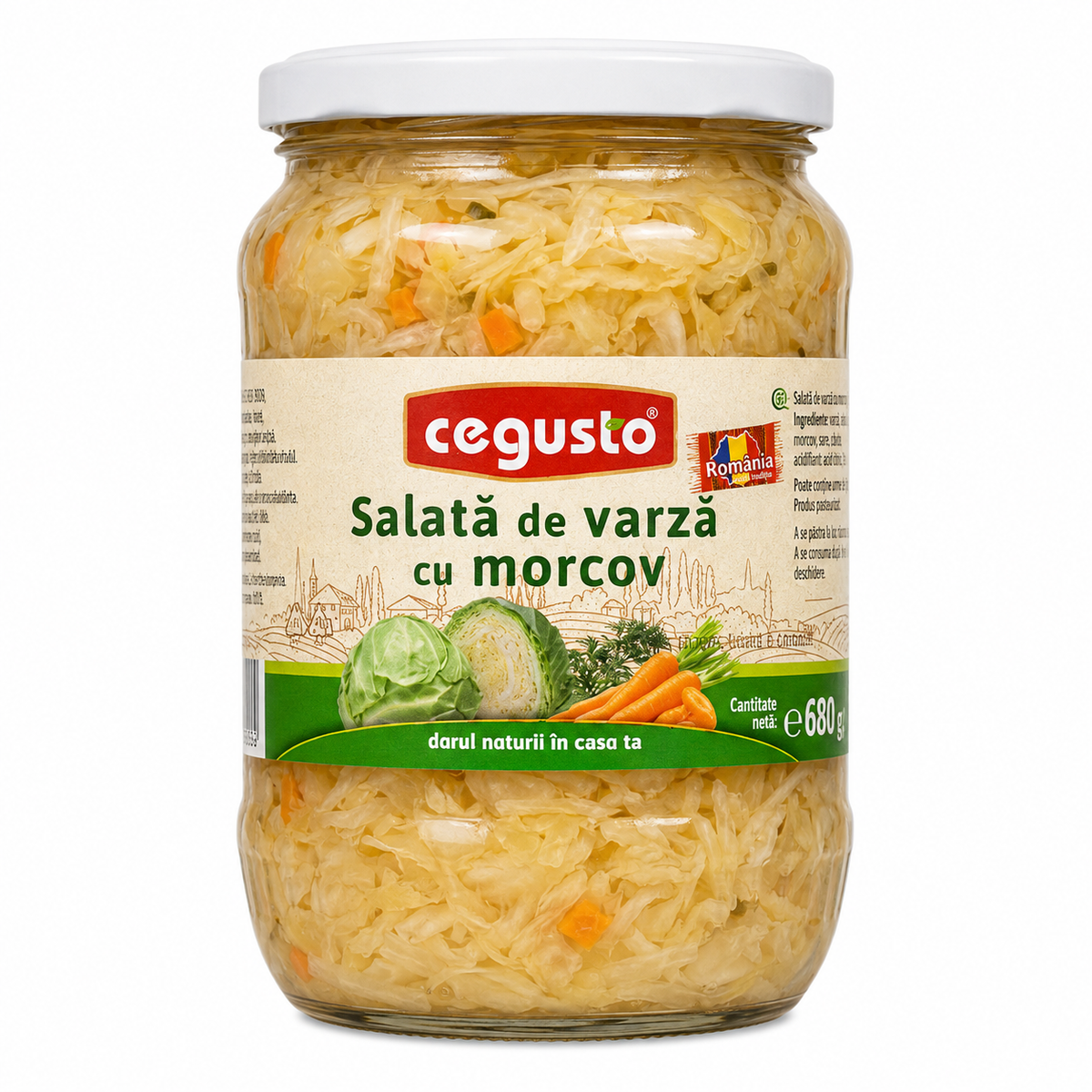 Cegusto Salade de chou fermenté aux carottes 680g