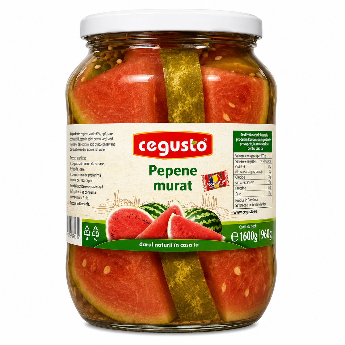 Cegusto Pastèque Marinée 1,6 kg