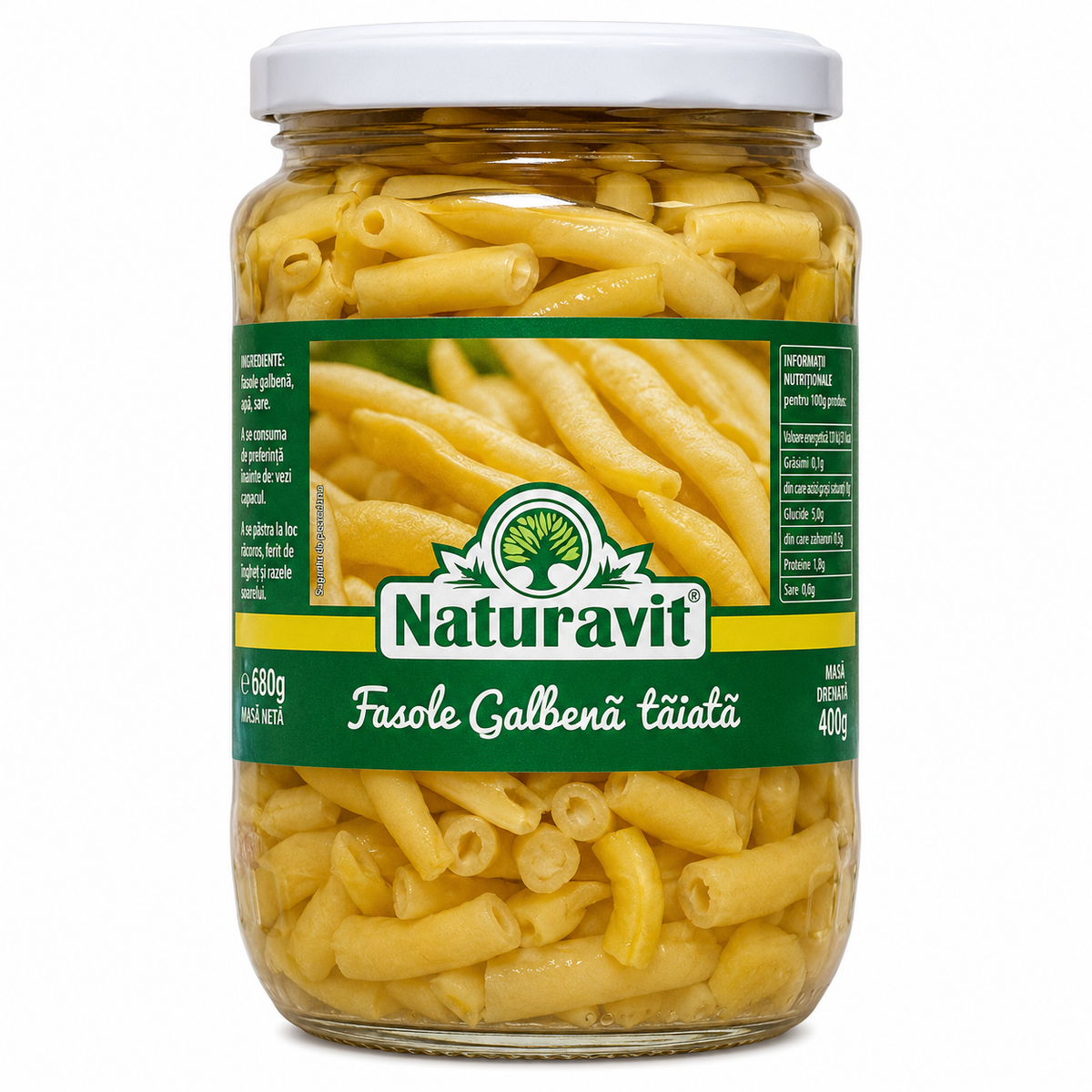 Naturavit Haricots Jaunes Coupés 680g