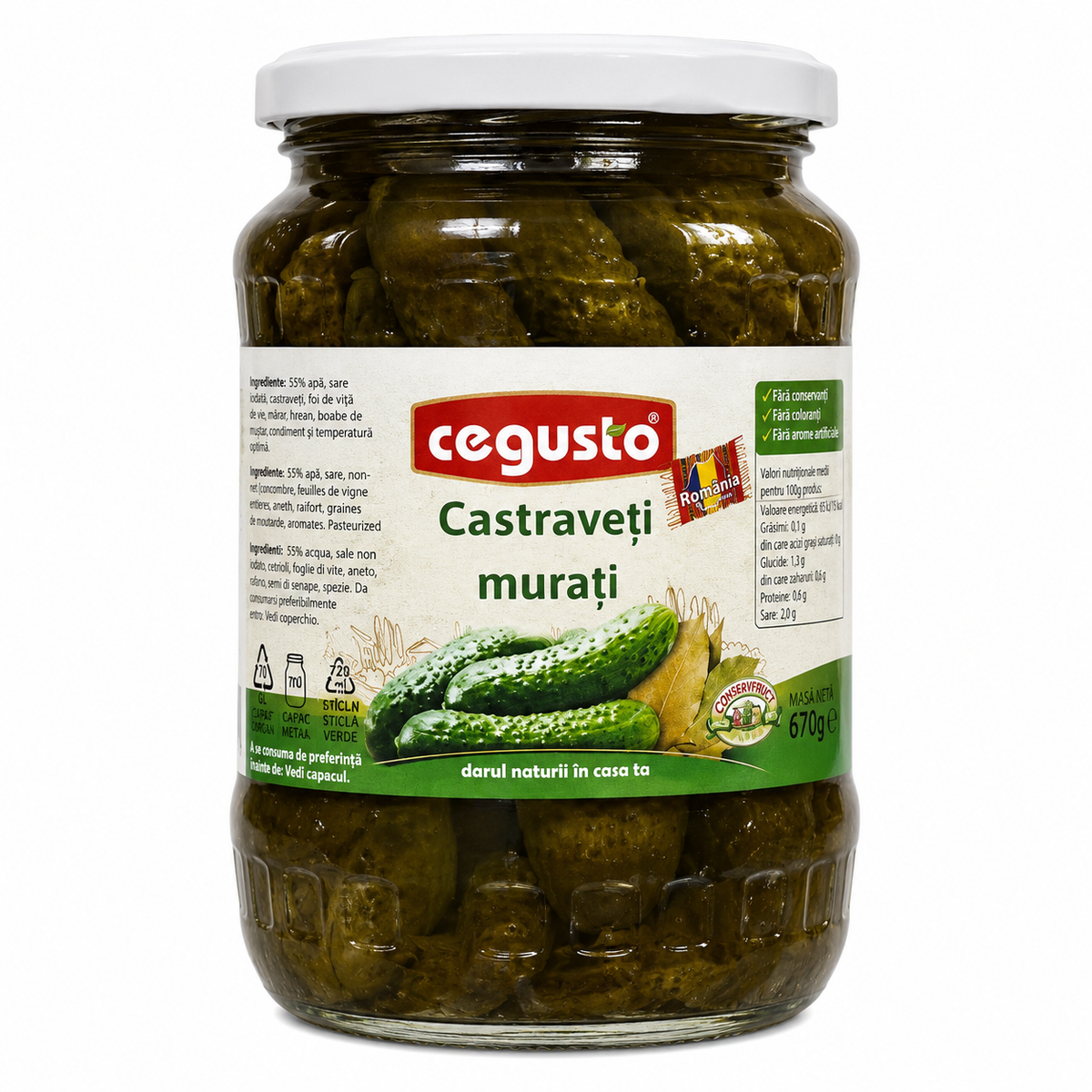 Cegusto Concombres Marinés 680g