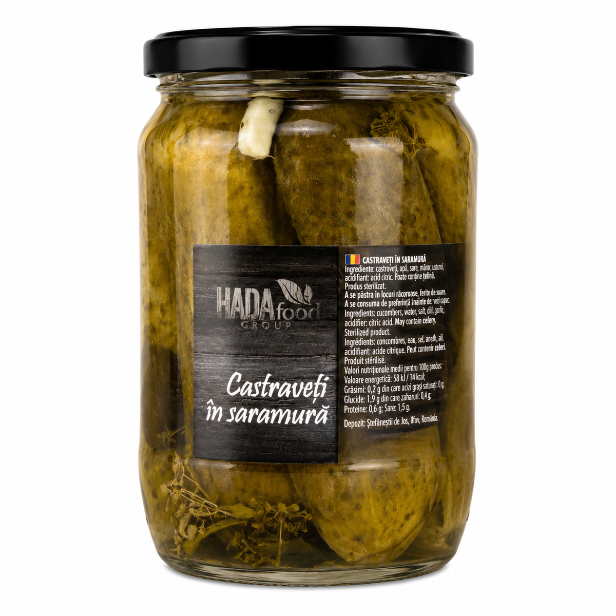 Hada Food Group Concombres saumurés 680g