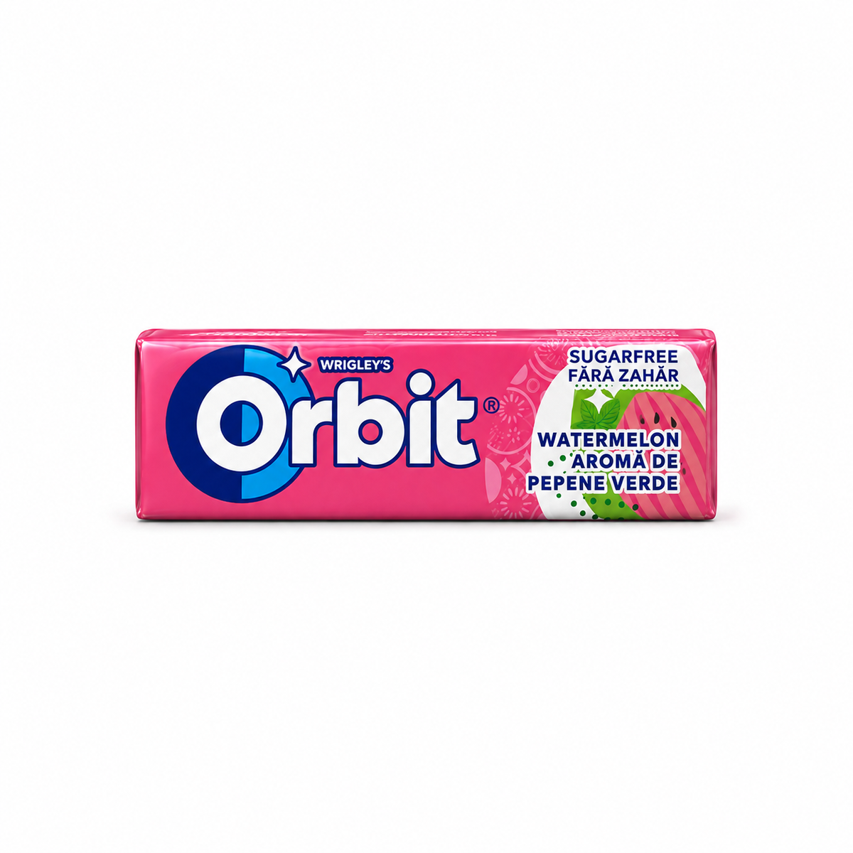 Orbit Watermelon – Gumă de mestecat fără zahăr cu aromă de pepene verde