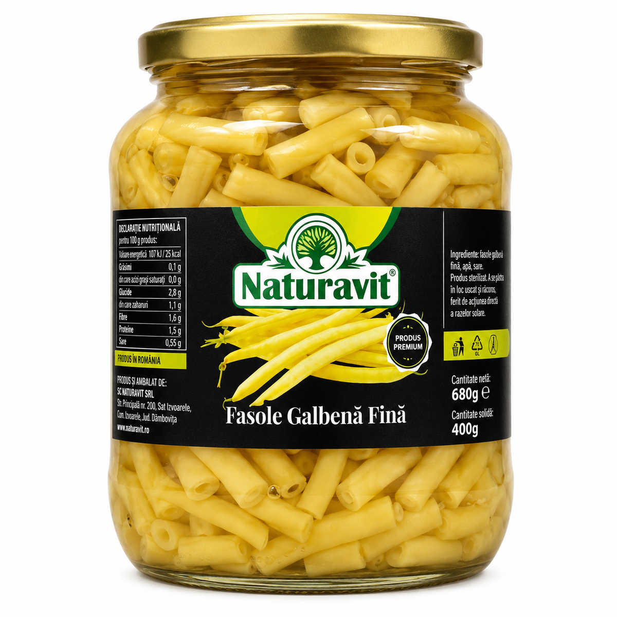 Naturavit Haricots Jaunes Fins