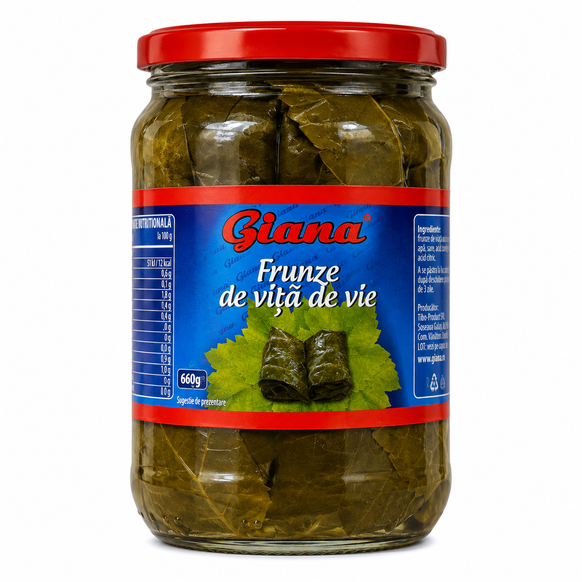 Giana Feuilles de Vigne 660g