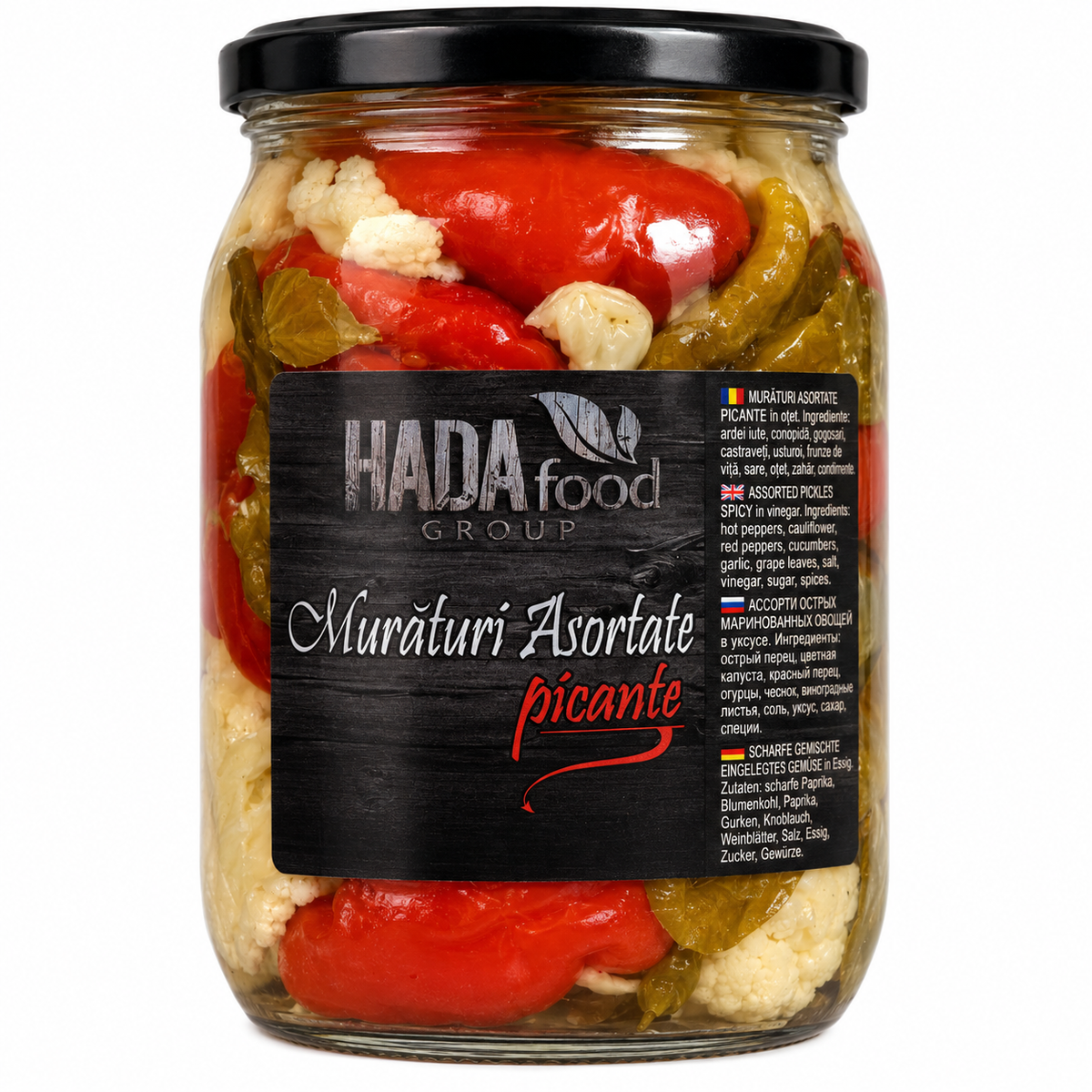 Hada Food Group Mélange de cornichons piquants 980g