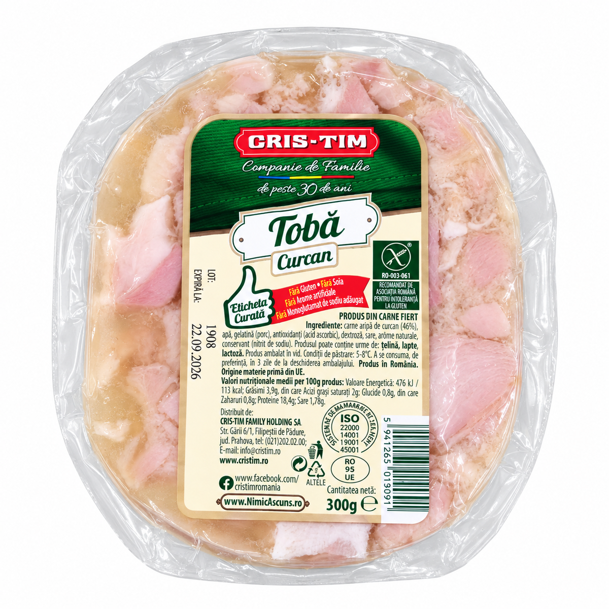 Cris-Tim Kalkoenhoofdkaas 300g