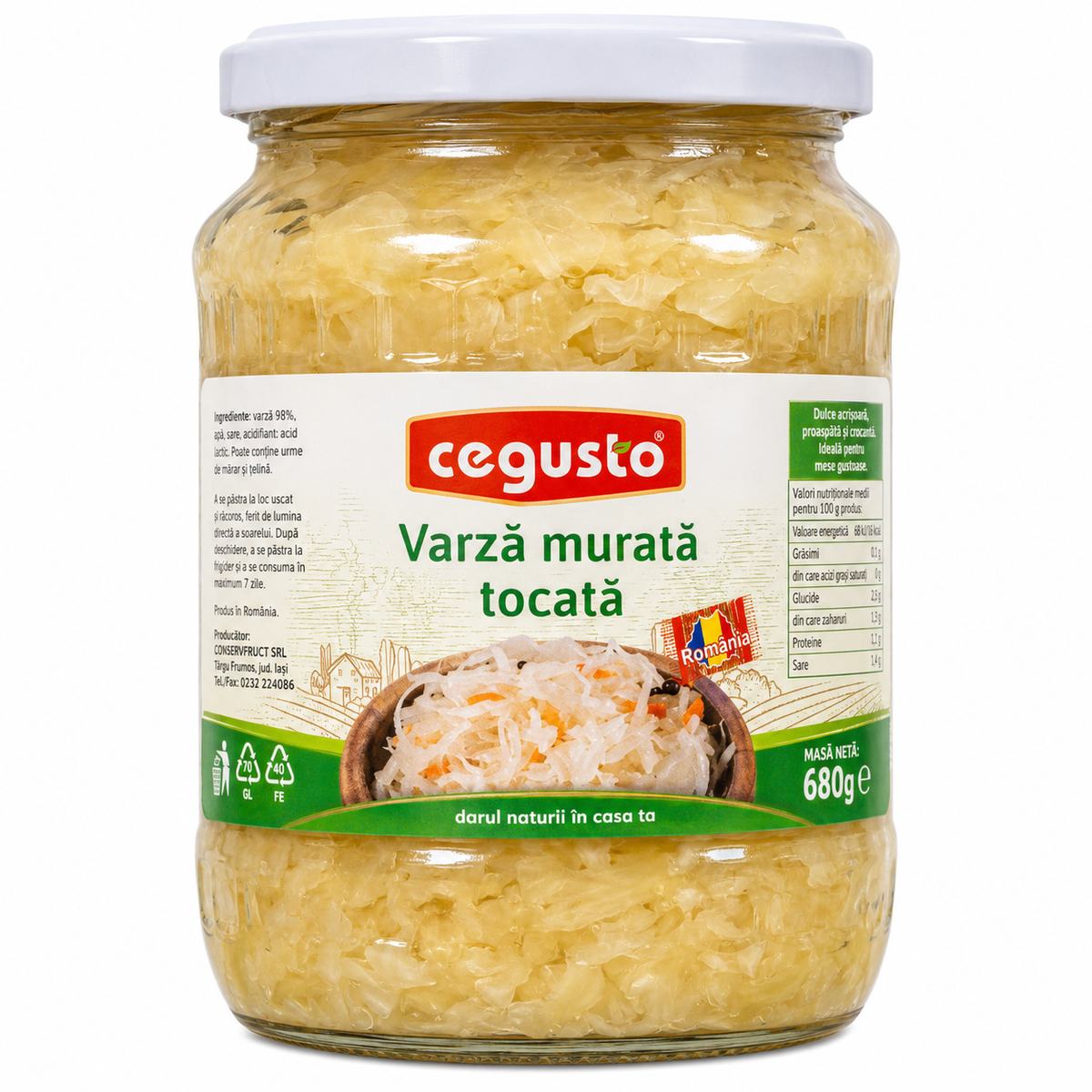 Cegusto Choucroute Hachée 680g