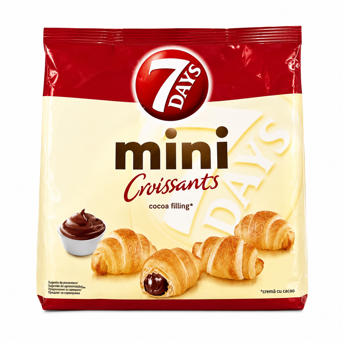 7 DAYS Mini Croissants Fourrés Cacao 185g