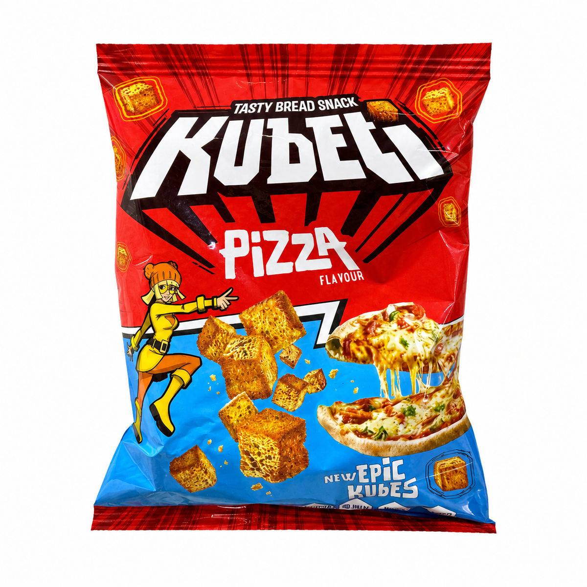KUBETI Cubes de Pain Grillé Saveur Pizza 35 g