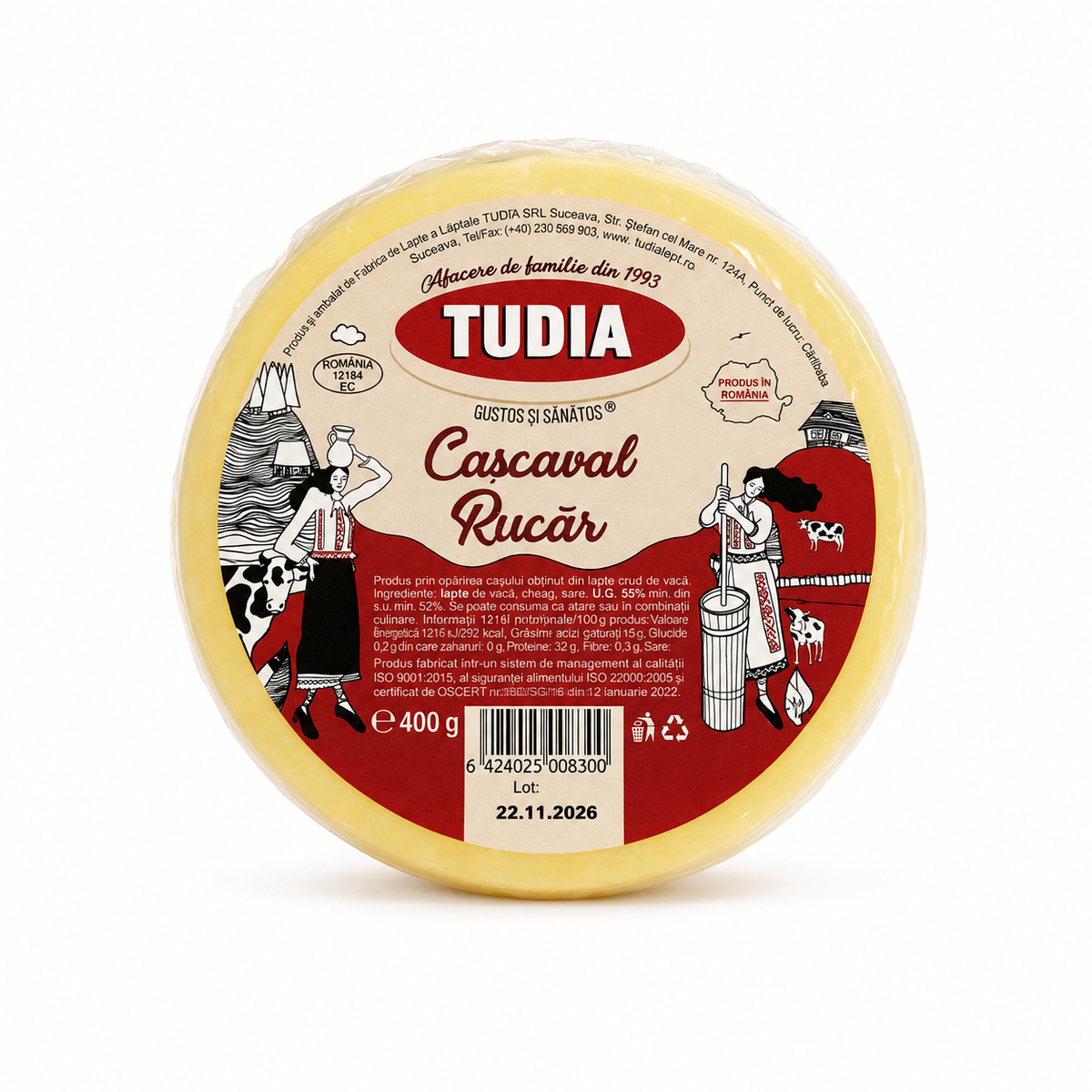Tudia Cașcaval Rucăr – 400g