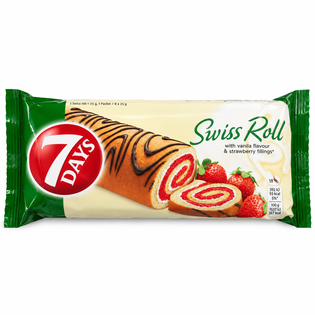 7Days Rulada Capsuni 200g
