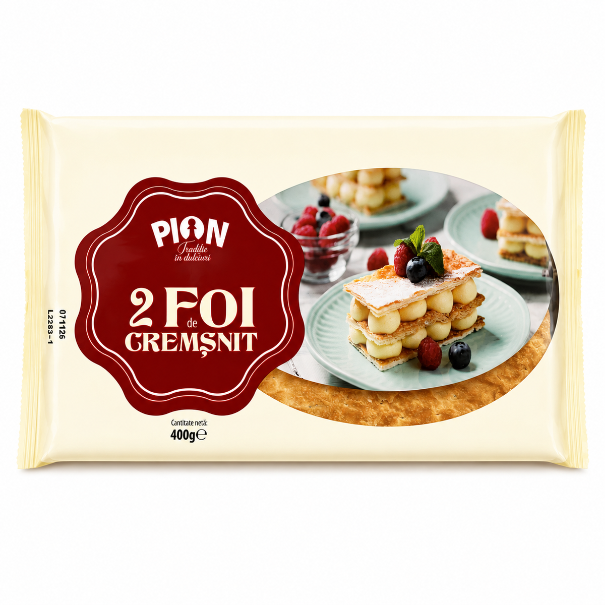 PION Pâte pour Crème Pâtissière – 2 Feuilles, 400 g