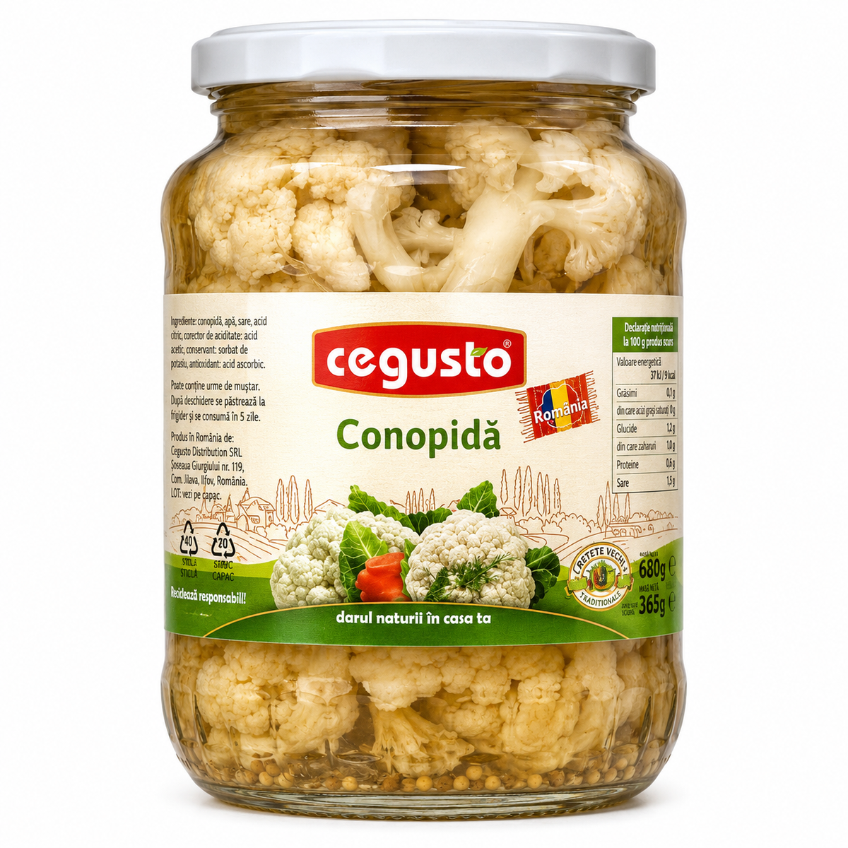 Cegusto Chou-fleur au vinaigre 680g