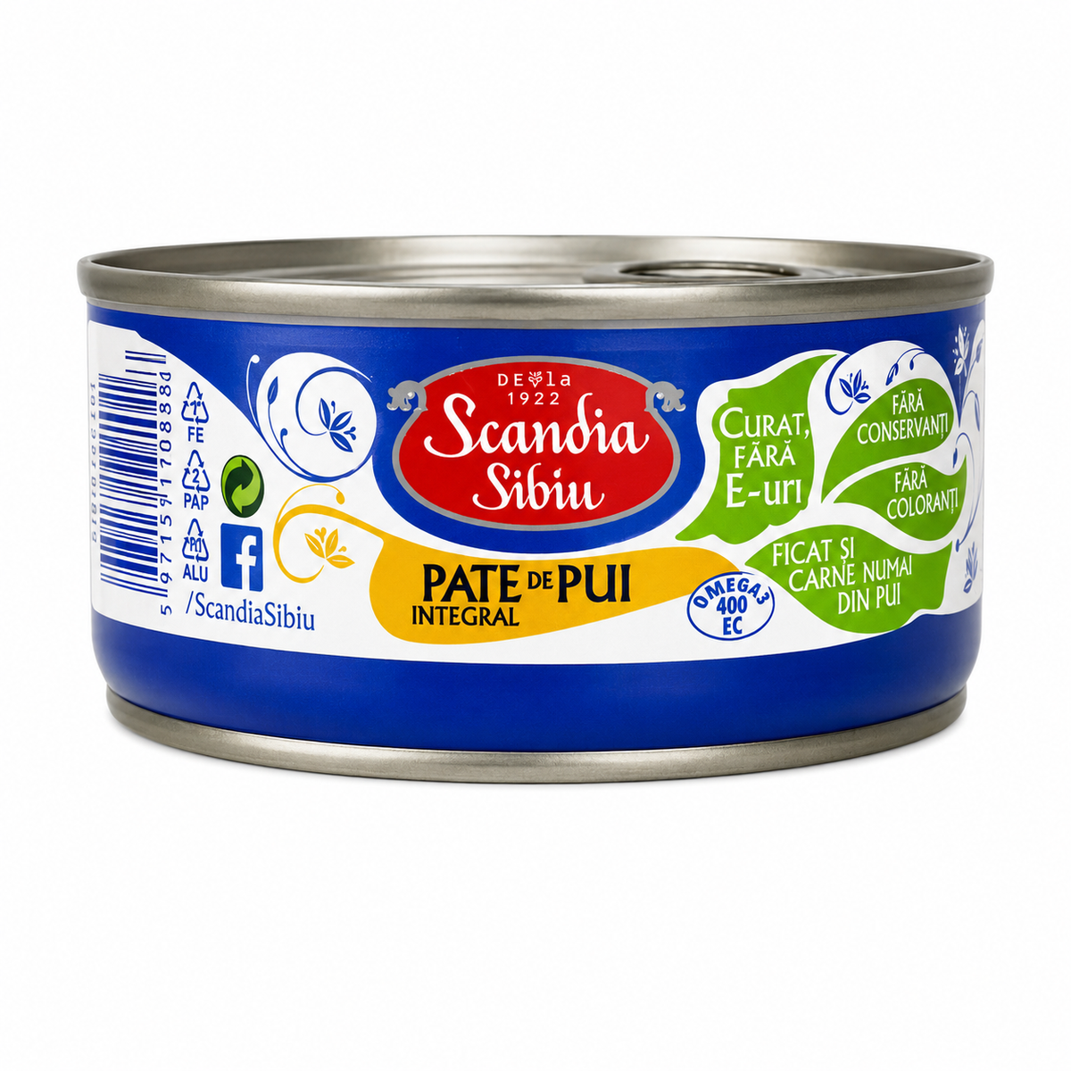 Pâté de poulet intégral Scandia Sibiu 120 g