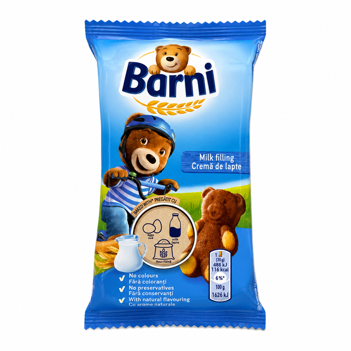 Barni Prăjitură cu Cremă de Lapte 30g