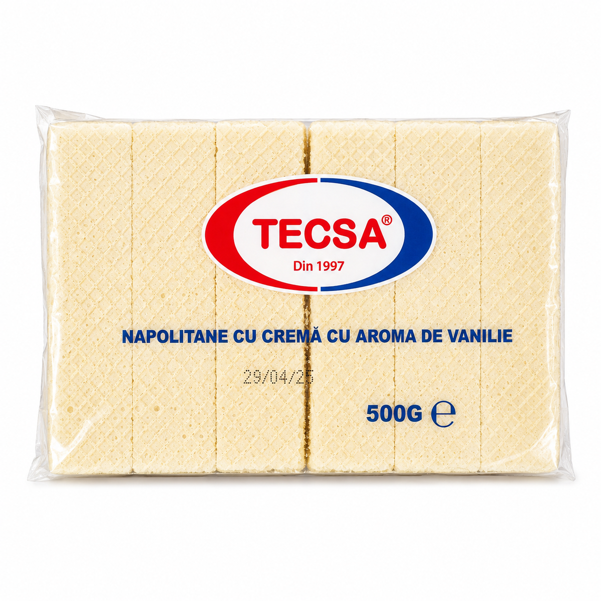 TECSA Gaufrettes Crème Saveur Vanille 500g
