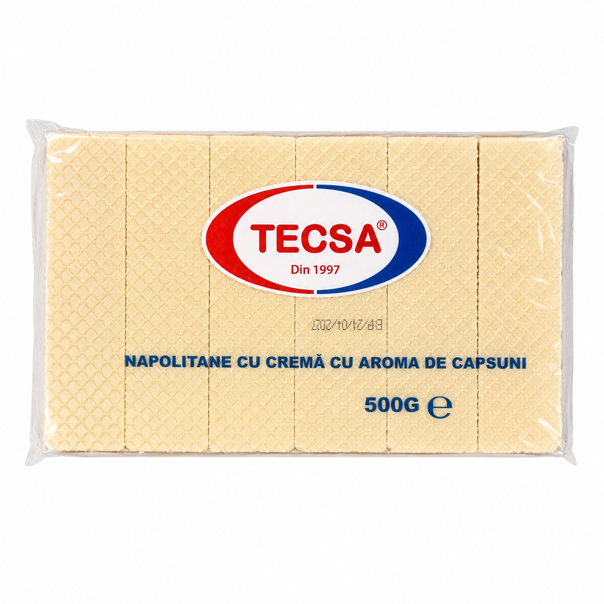 Napolitane cu Cremă cu Aromă de Căpșuni 500g