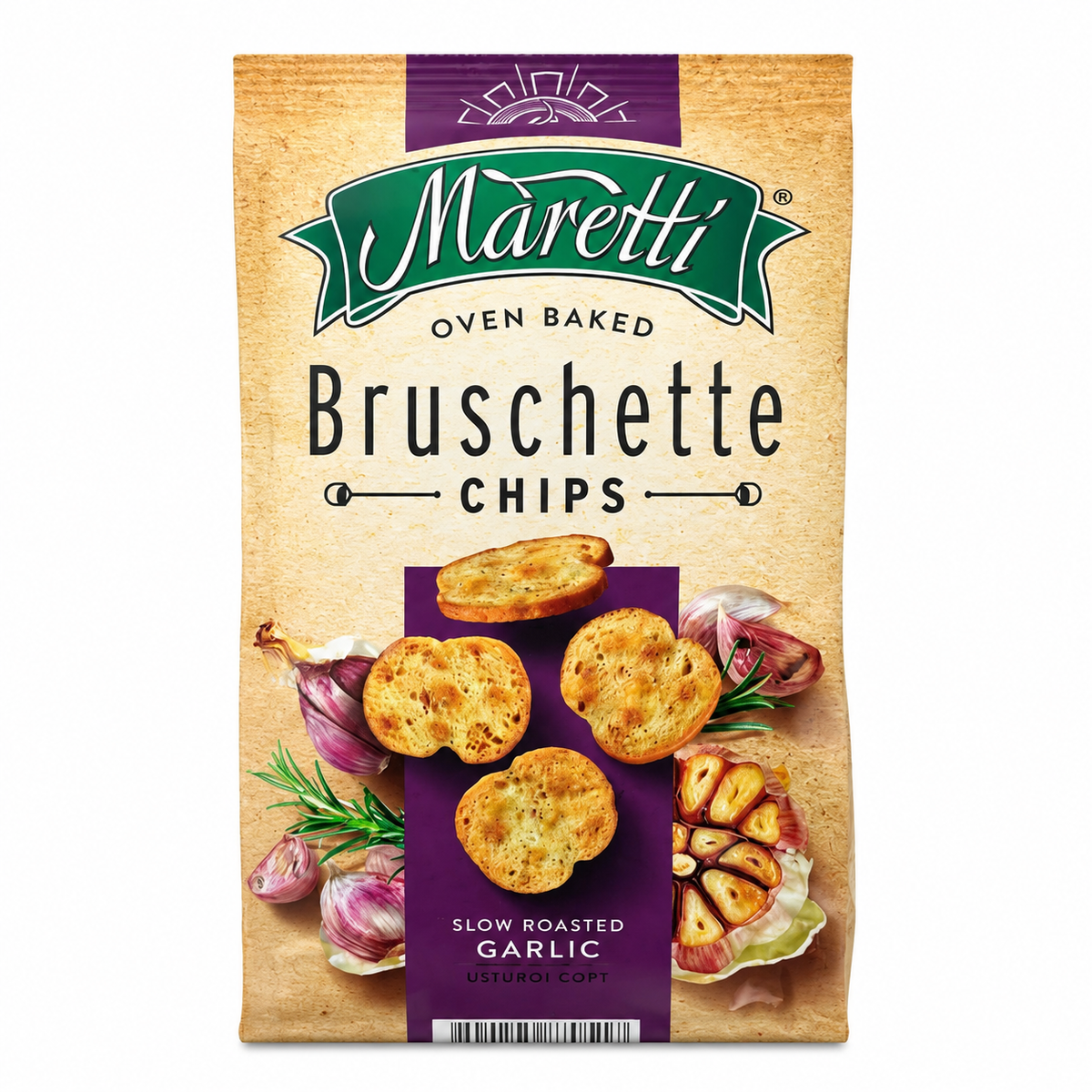 Maretti Bruschette Chips Ail Rôti Lentement 70 g