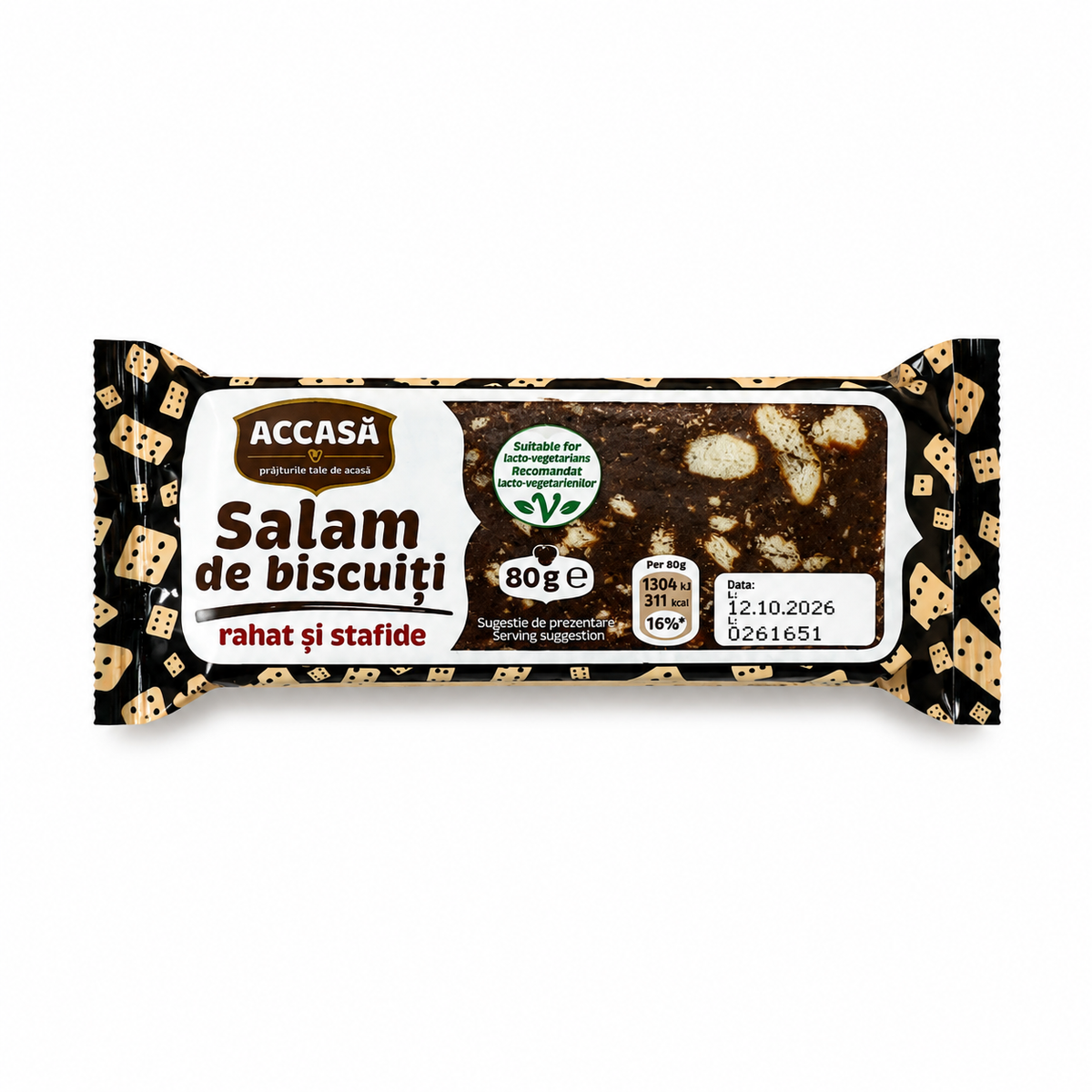 Accueil Salami de biscuits aux loukoums et raisins secs 80 g
