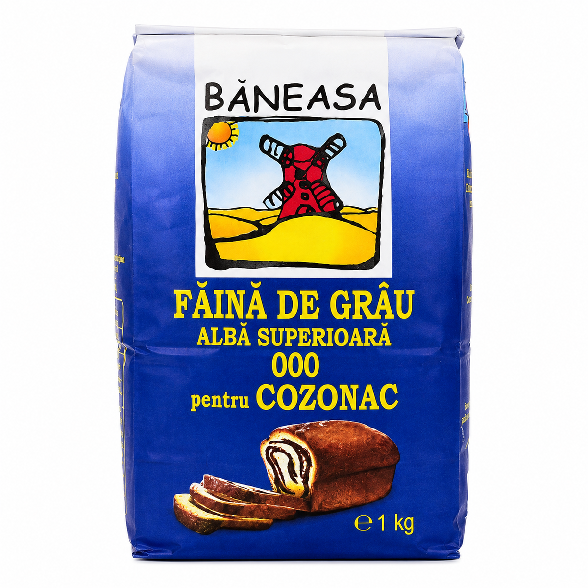 Băneasa Farine de Blé Blanche Supérieure 000 pour Cozonac 1kg