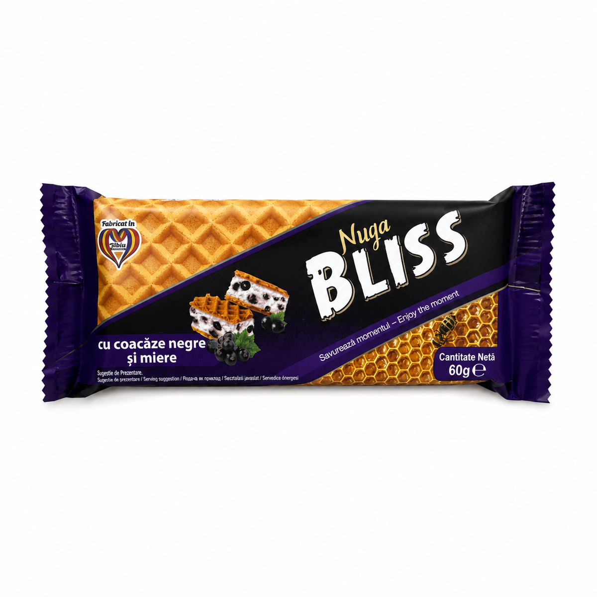 Pan Food Nuga Bliss cu Coacăze Negre și Miere 60 g