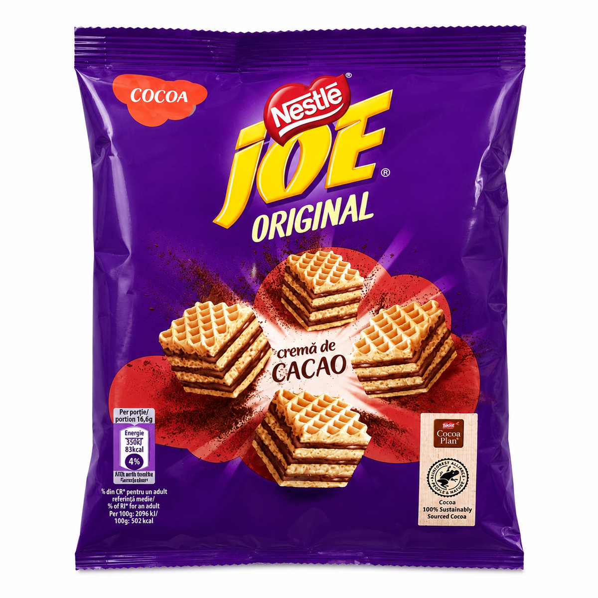 Nestlé JOE Original Napolitane cu Cremă de Cacao 160g