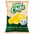Viva Chips cu Aromă de Smântână și Mărar 100g