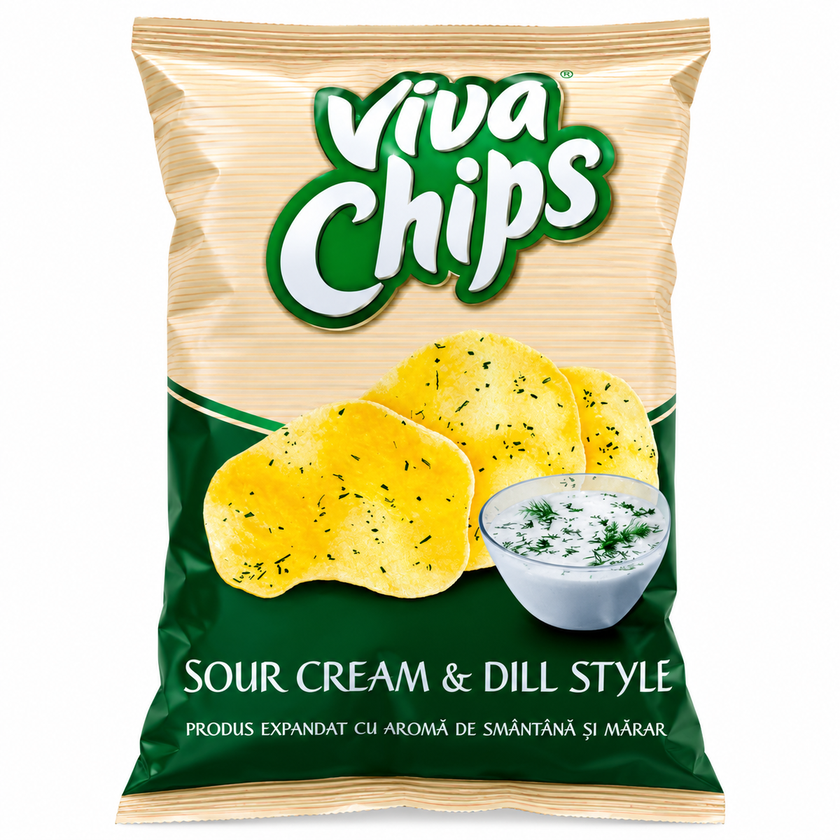 Viva Chips Saveur Crème et Aneth 100g