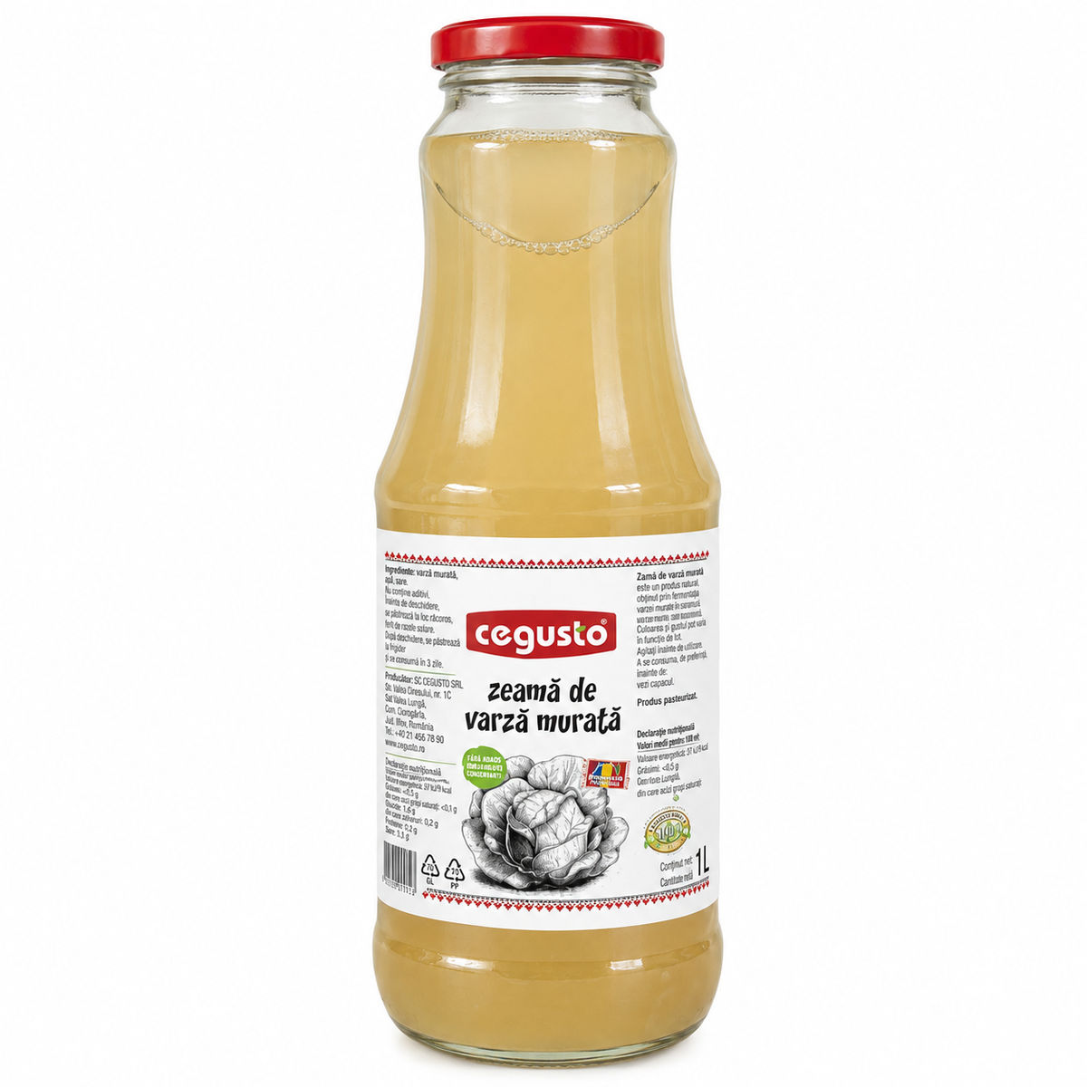 Cegusto Jus de Chou Fermenté 1L