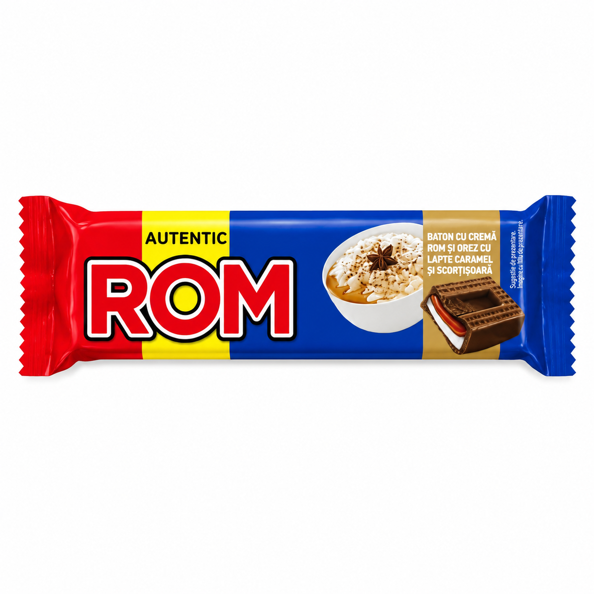 Rom Baton cu Cremă de Rom, Orez, Lapte Caramel și Scorțișoară 43g