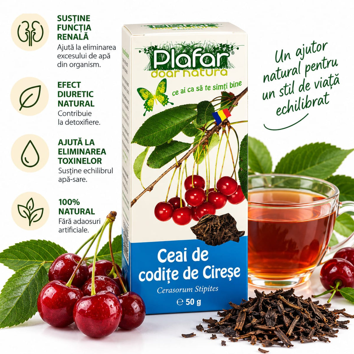 Plafar ceai de cozi de cirese 50g
