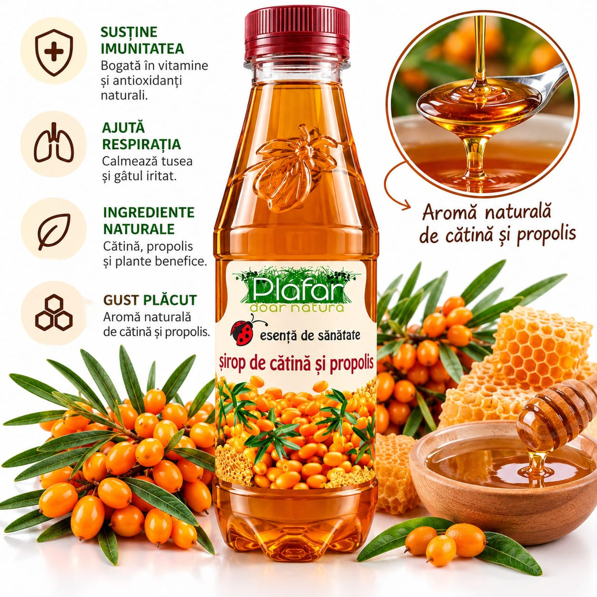 Plafar sirop de catina si propolis 500ml
