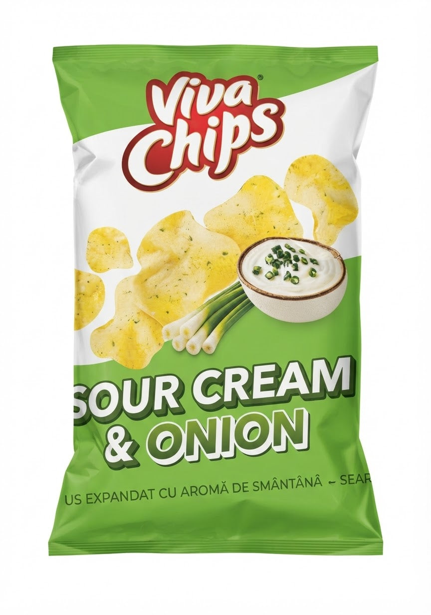 Viva chips smantana si ceapa 100g