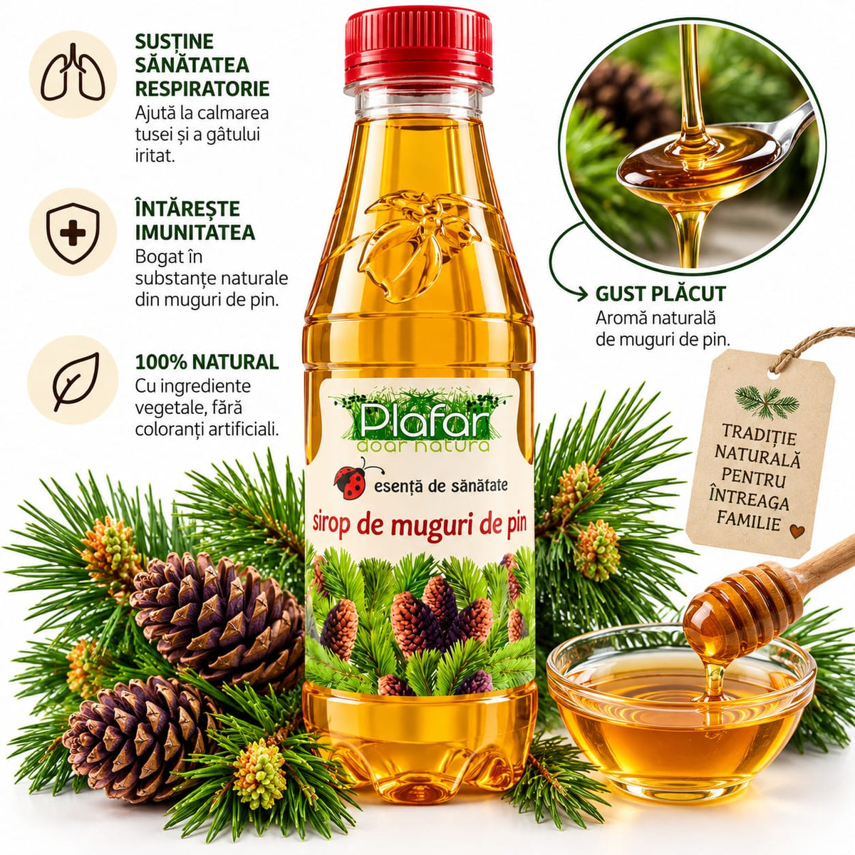 Plafar sirop de muguri de pin 500ml